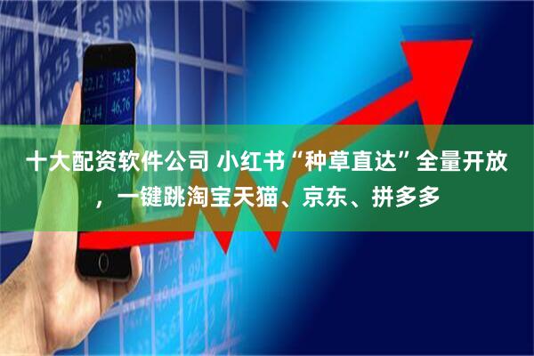 十大配资软件公司 小红书“种草直达”全量开放，一键跳淘宝天猫、京东、拼多多