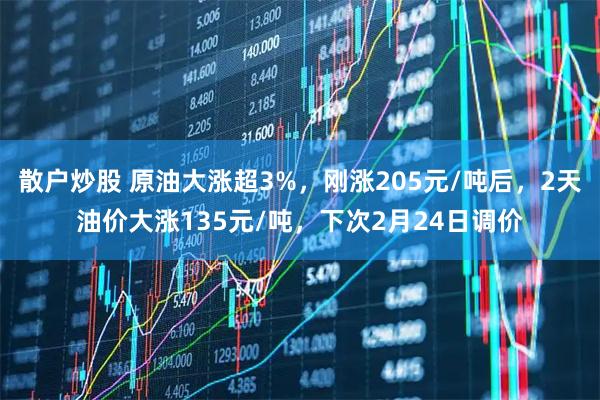 散户炒股 原油大涨超3%，刚涨205元/吨后，2天油价大涨135元/吨，下次2月24日调价