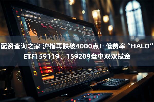 配资查询之家 沪指再跌破4000点！低费率“HALO”ETF159119、159209盘中双双揽金